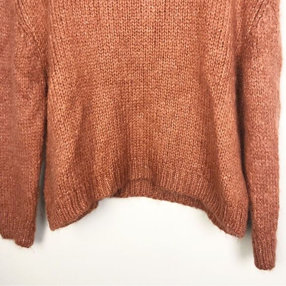 ZARA | NEW Rust Color Mock Neck Turtleneck Sweater Women’s Size Small - Picture 4 of 7